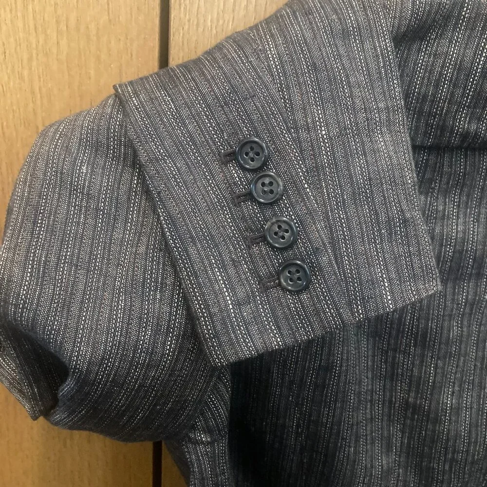 Antonio Melani Brown Tweed Button Down Fitted Blazer - 2